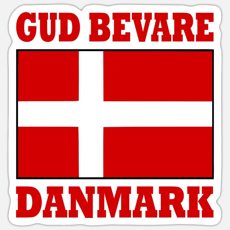 Gud bevare danmark - Sticker size S (10 x 10 cm) - white matte