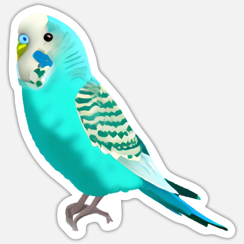 Perruche sucrée Sticker taille S (10 x 10 cm)