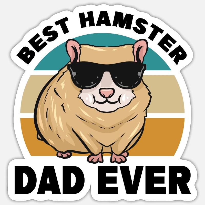 Hamster lover - Sticker size S (10 x 10 cm) - white matte