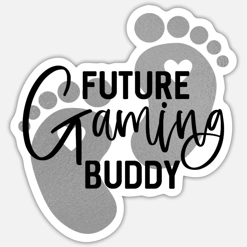 Future Gamer Buddy - Sticker Größe S (10 x 10 cm) - Mattweiß