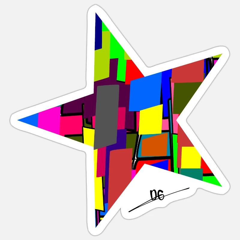 Stern - Sticker Größe S (10 x 10 cm) - Mattweiß