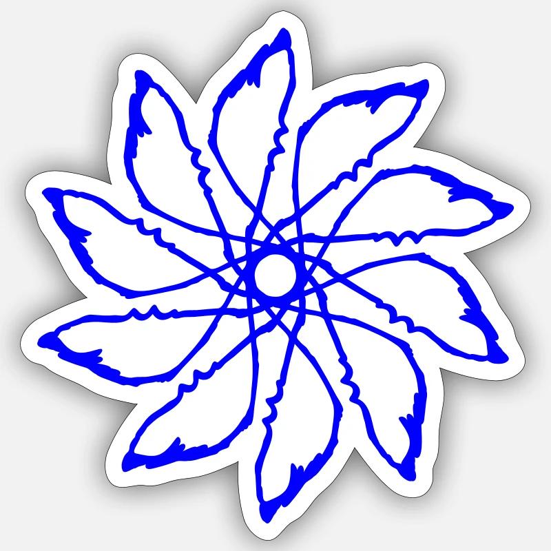 Random patterns circled Vectorgraphic Sticker size S (10 x 10 cm)