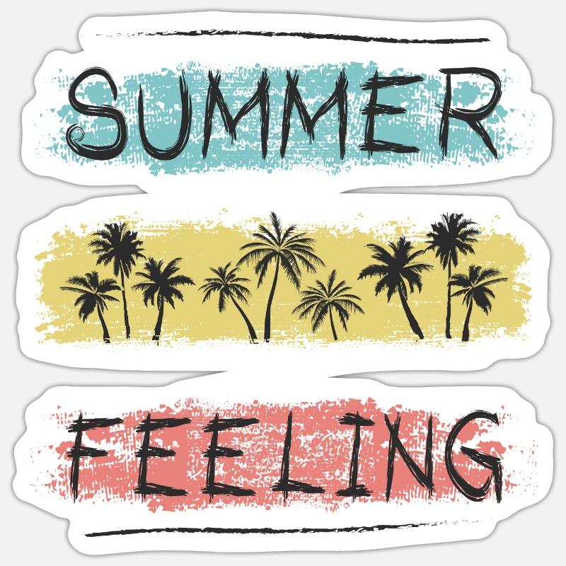 Sensation estivale - Sticker taille S (10 x 10 cm) - blanc mat