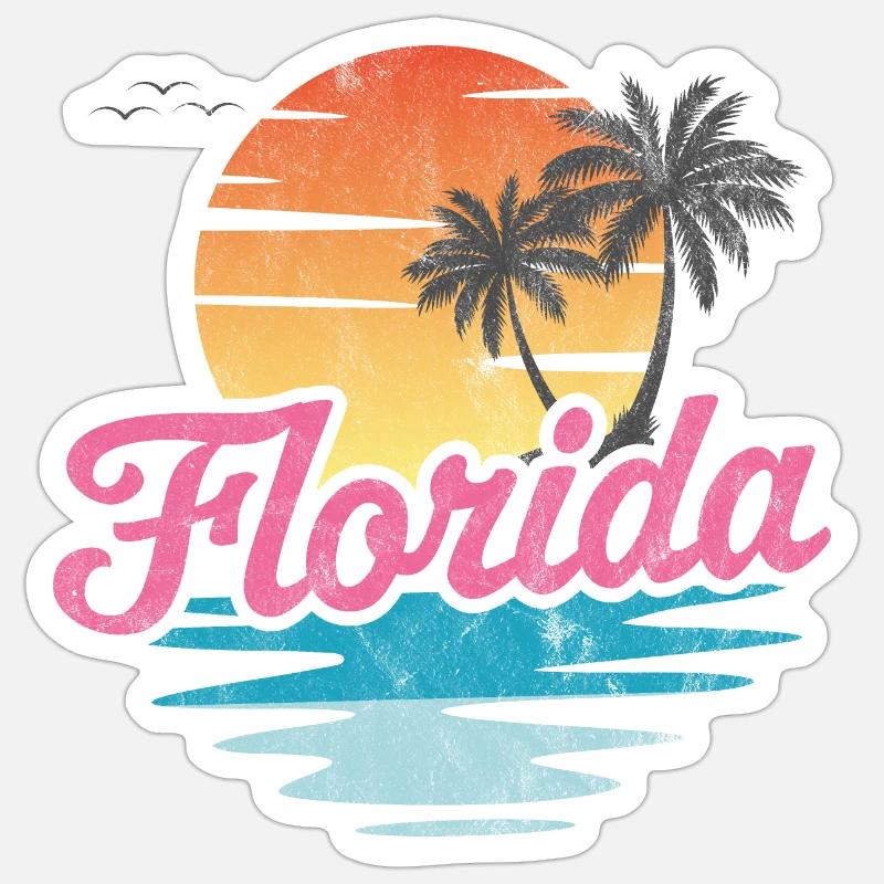 Florida - Sticker Größe S (10 x 10 cm) - Mattweiß
