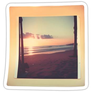 Retro Memories - Sticker size S (10 x 10 cm) - white matte - Front