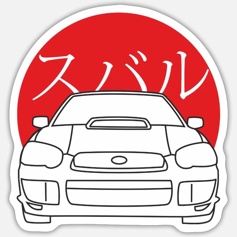 WRX BLOBEYE Impreza - Sticker size S (10 x 10 cm) - white matte