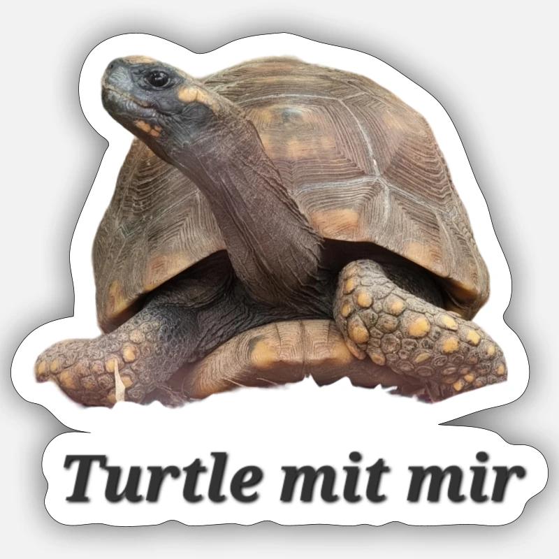 Turtle mit mir Sticker Größe S (10 x 10 cm)