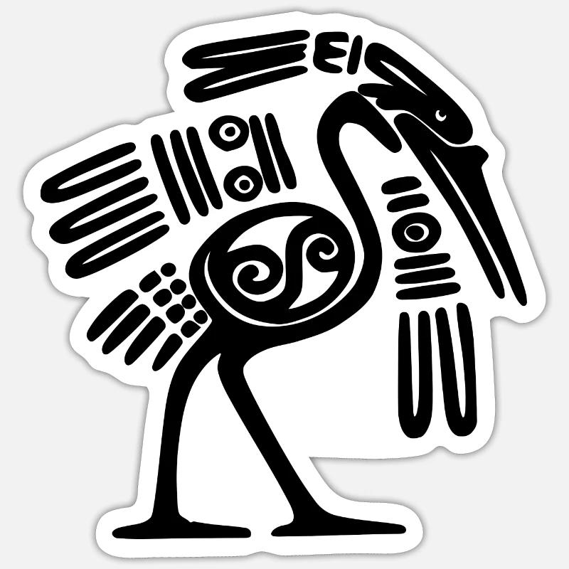Oiseau mexicain - Sticker taille S (10 x 10 cm) - blanc mat