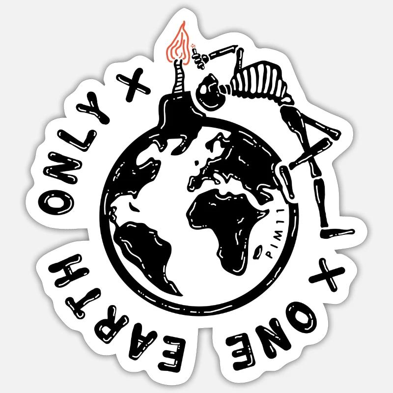 Une seule terre Sticker taille S (10 x 10 cm)