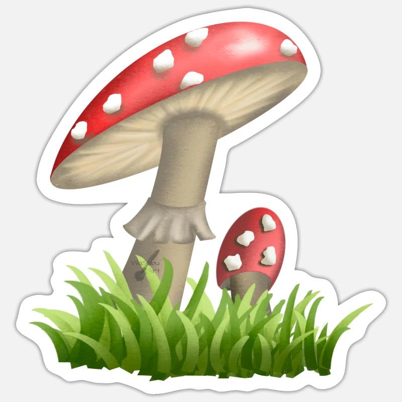 Toadstools Sticker size S (10 x 10 cm)