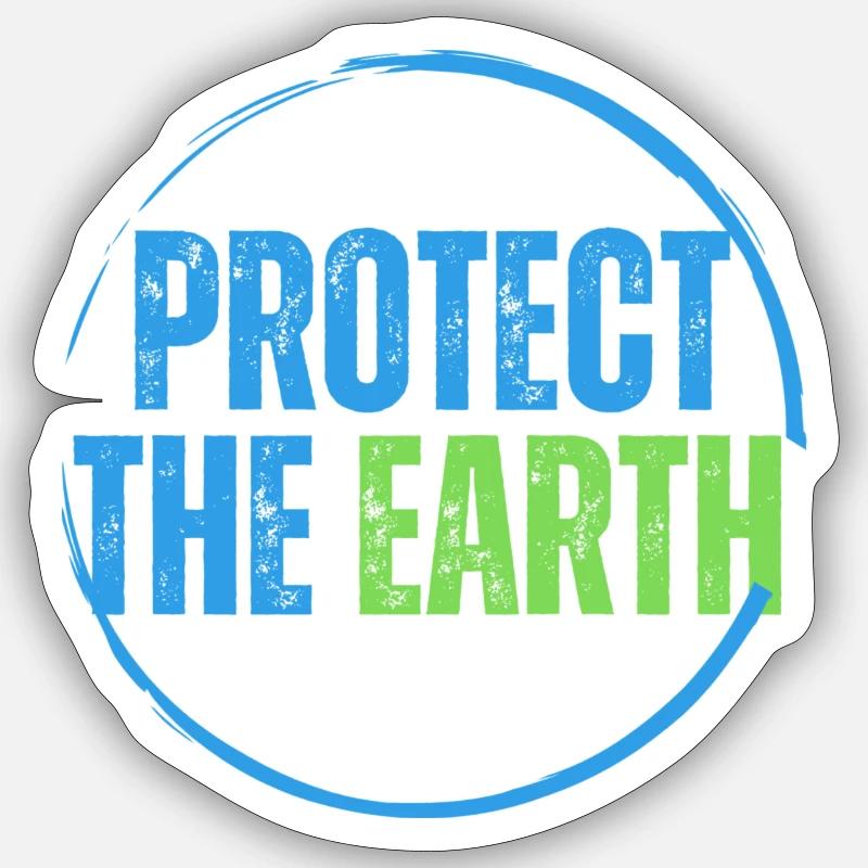Protéger la planète - Sticker taille S (10 x 10 cm) - blanc mat