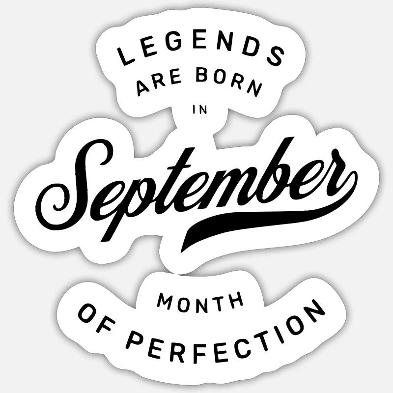 GEBURTSTAG SEPTEMBER Sticker Größe S (10 x 10 cm)