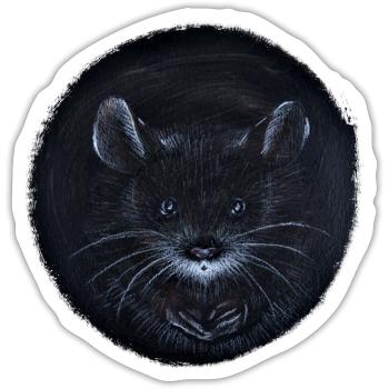 I see you - Maus - Sticker Größe S (10 x 10 cm) - Mattweiß - Vorne
