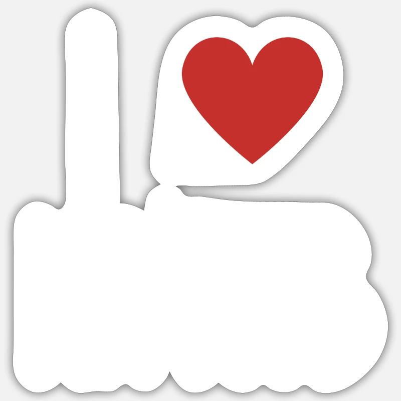 i love ma mob - Sticker taille S (10 x 10 cm) - blanc mat