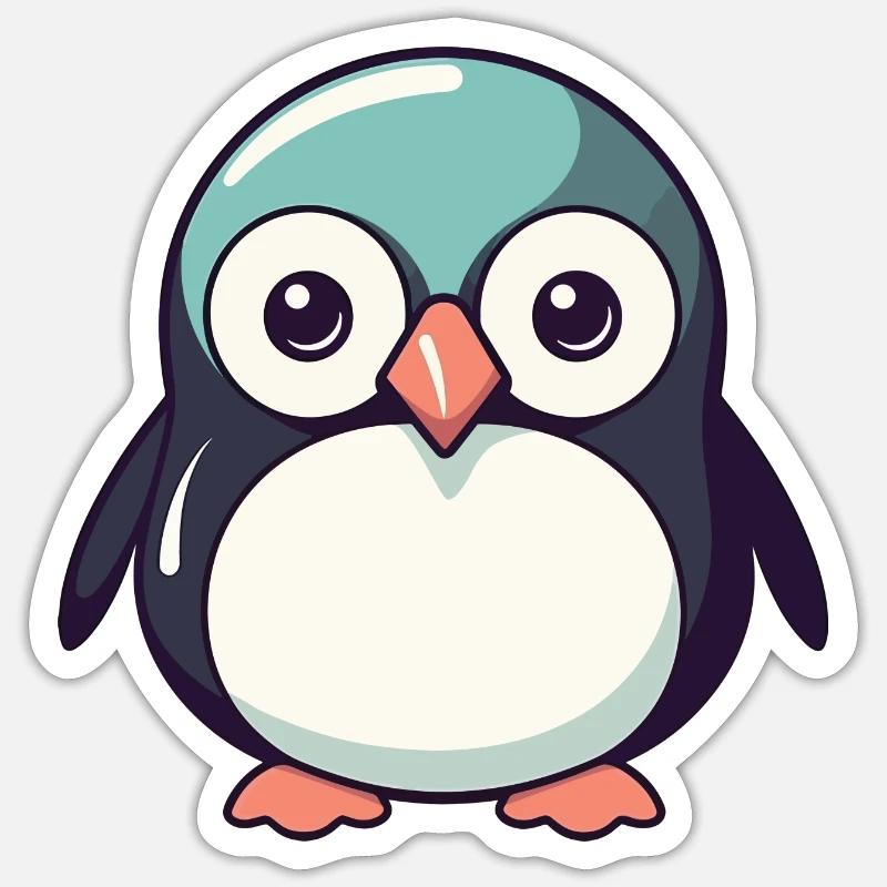 Penguin - Sticker size S (10 x 10 cm) - white matte