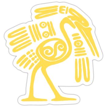 mexican bird - Sticker Größe S (10 x 10 cm) - Mattweiß - Vorne