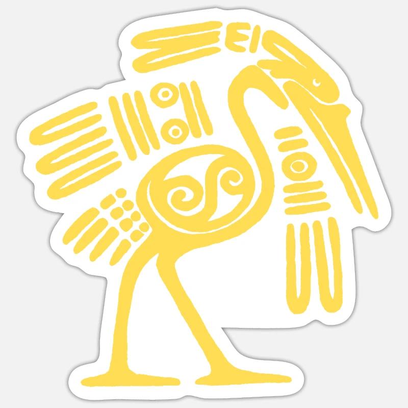 Oiseau mexicain - Sticker taille S (10 x 10 cm) - blanc mat