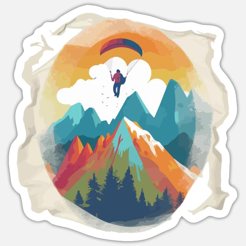 Parapente Anthony - Sticker taille S (10 x 10 cm) - blanc mat
