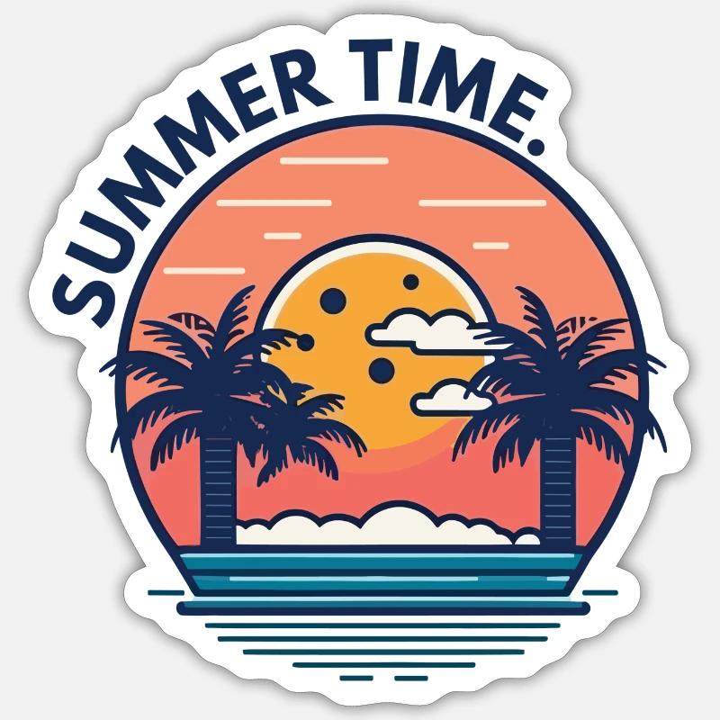 Summer - Sticker size S (10 x 10 cm) - white matte