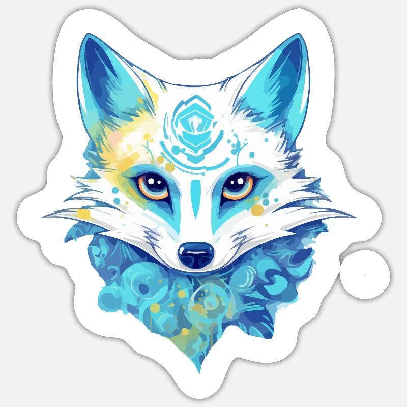 The Blue Fox Sticker size S (10 x 10 cm)