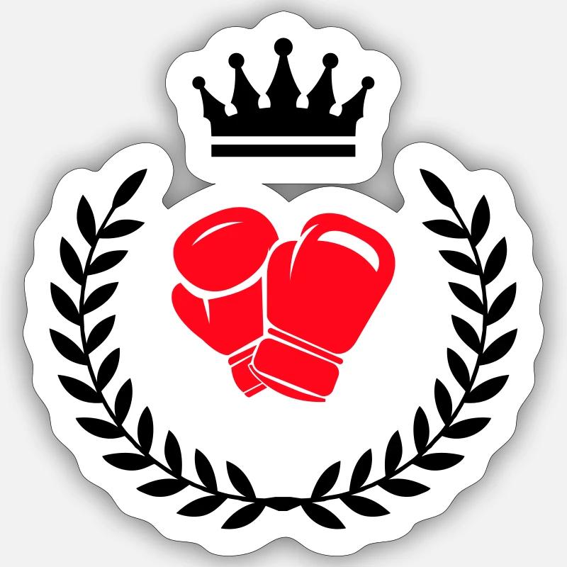 Boxer Icon - Sticker size S (10 x 10 cm) - white matte