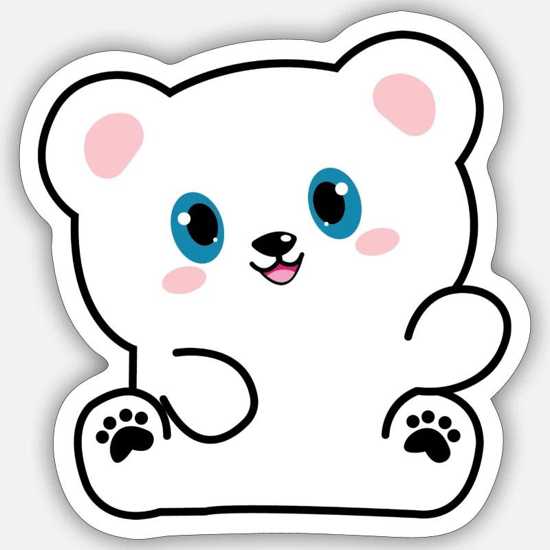 Keks der Eisbär Sticker Größe S (10 x 10 cm)