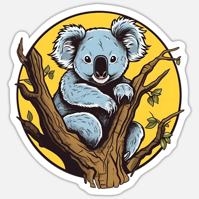 Koala mignon Sticker taille S (10 x 10 cm)