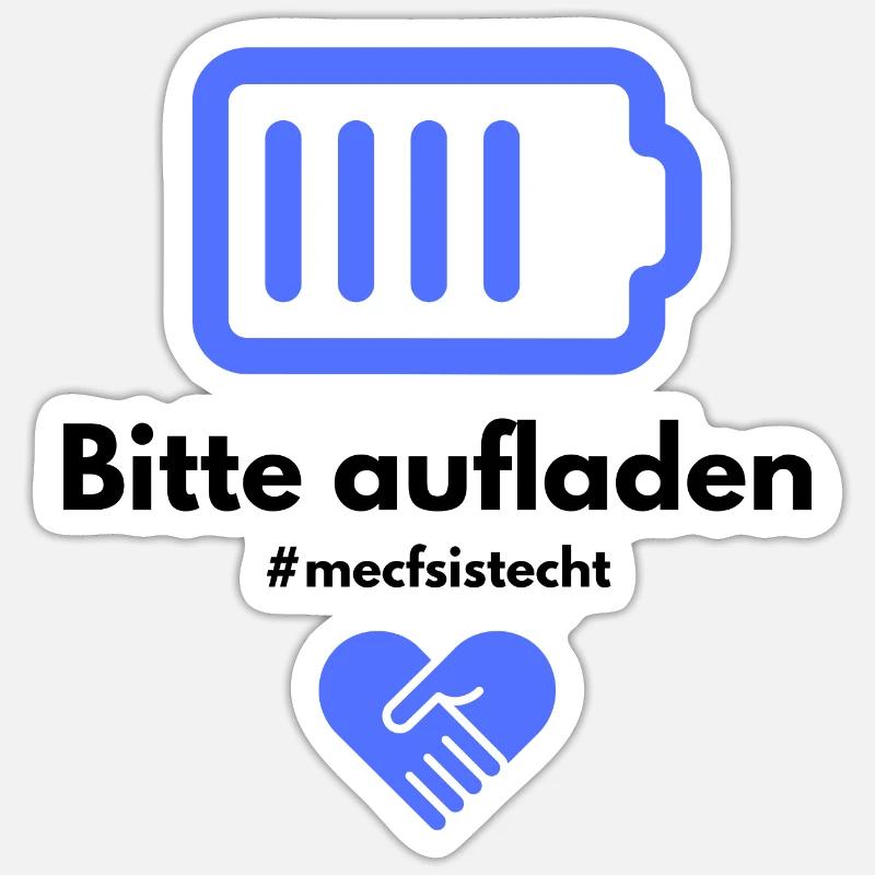 Please recharge BLUE 💙 Sticker size S (10 x 10 cm)