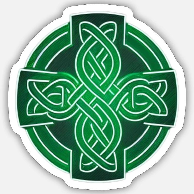 Celtic cross great design - Sticker size S (10 x 10 cm) - white matte