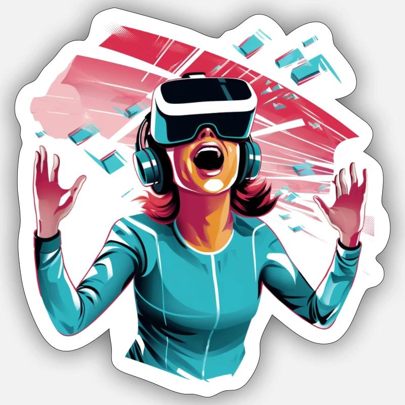 Virtual worlds Sticker size S (10 x 10 cm)