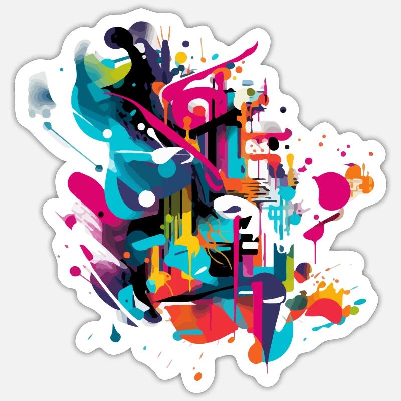 Graffiti-Kultur - Sticker Größe S (10 x 10 cm) - Mattweiß