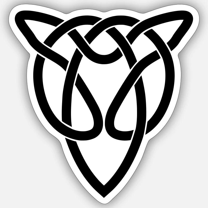 Wolfsknoten - Sticker Größe S (10 x 10 cm) - Mattweiß