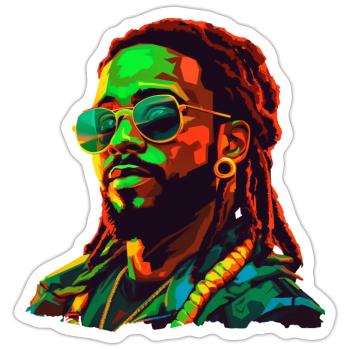Unleash Your Confidence: Ragga Man Big! - Sticker taille S (10 x 10 cm) - blanc mat - Devant