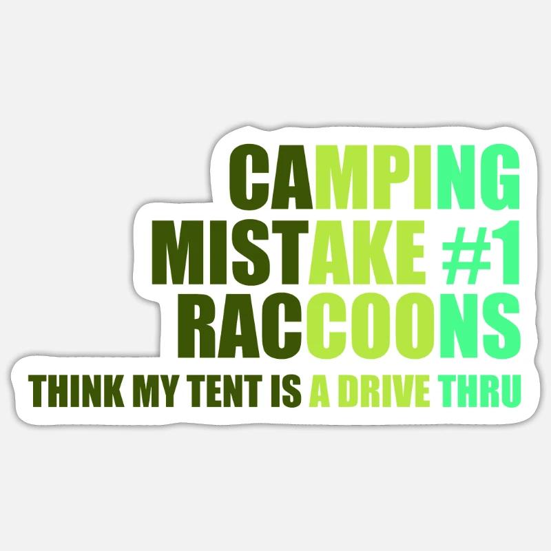Camping rules cute cool fun Sticker size S (10 x 10 cm)