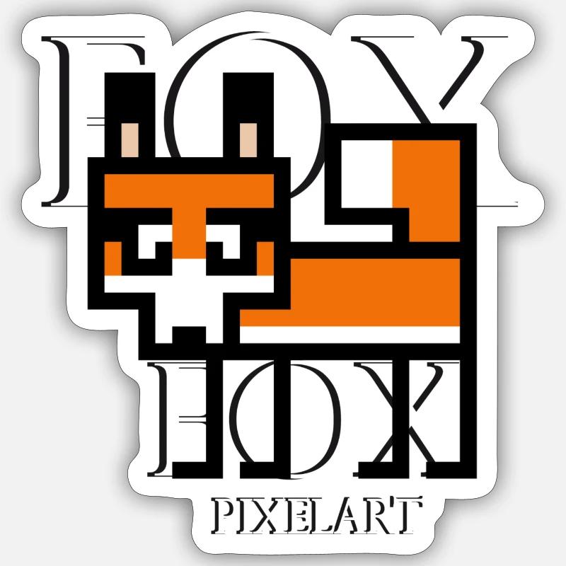 Pixelfox - Sticker taille S (10 x 10 cm) - blanc mat