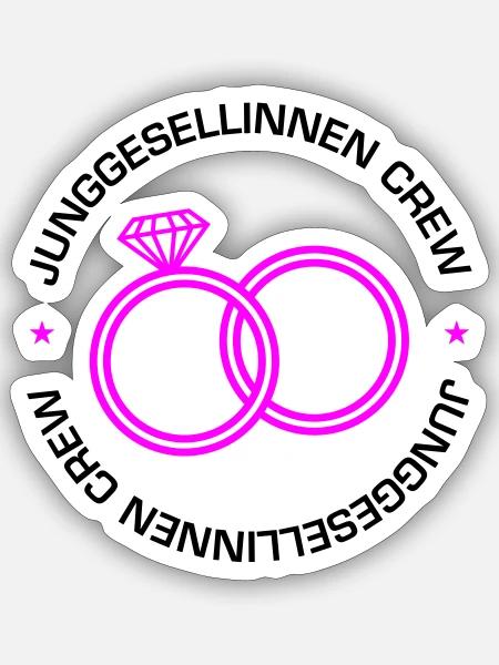Junggesellinnenabschied Jga Crew - Sticker Größe S (10 x 10 cm) - Mattweiß