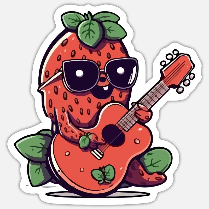 Spawning guitar player - Sticker size S (10 x 10 cm) - white matte