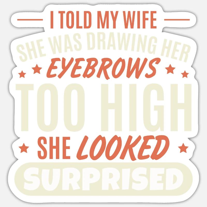 Lustiger Ehemann - Sticker Größe S (10 x 10 cm) - Mattweiß