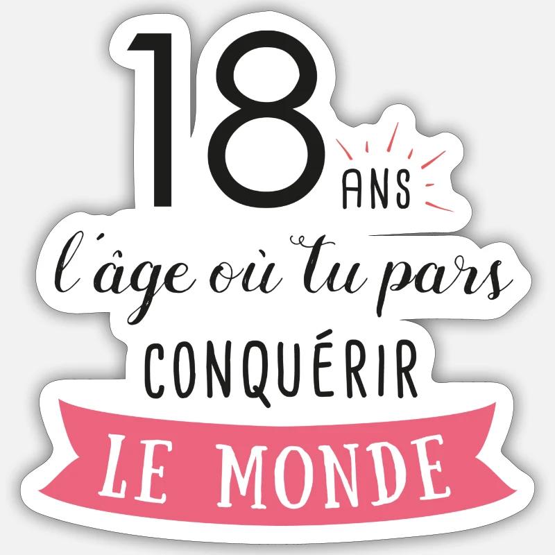souhait01 - Sticker taille S (10 x 10 cm) - blanc mat