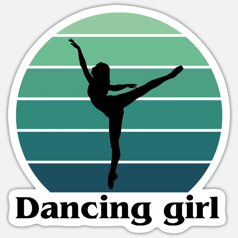 Dancing Dance Music - Sticker size S (10 x 10 cm) - white matte