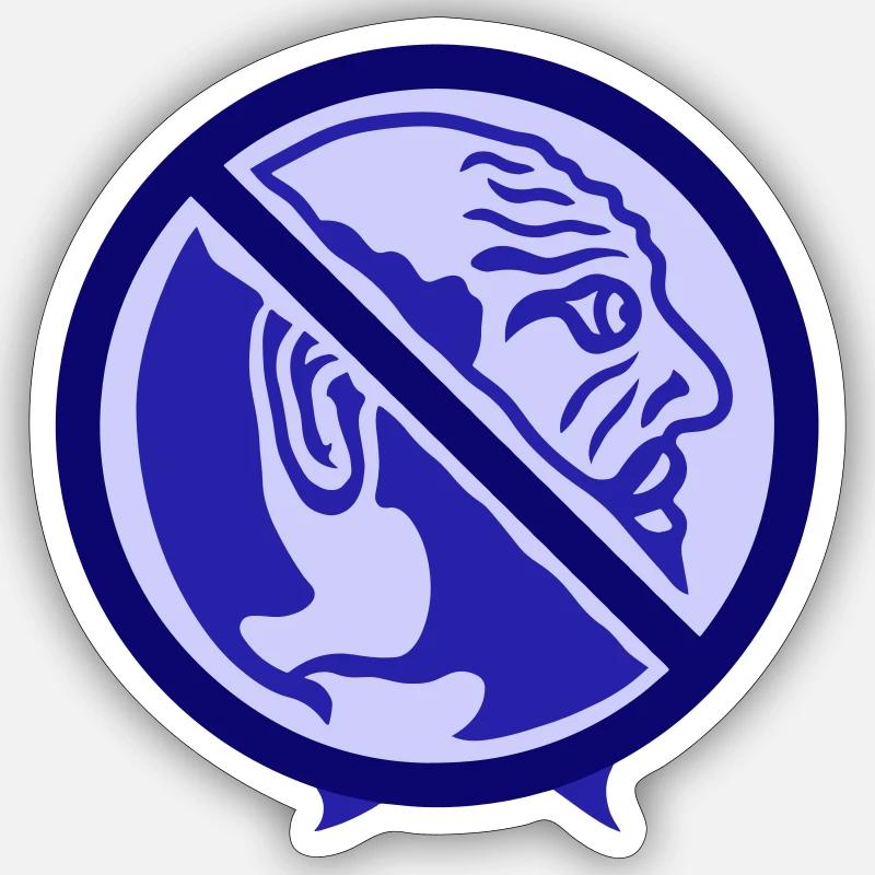 Man, forbidden. Restriction and discrimination Sticker size S (10 x 10 cm)