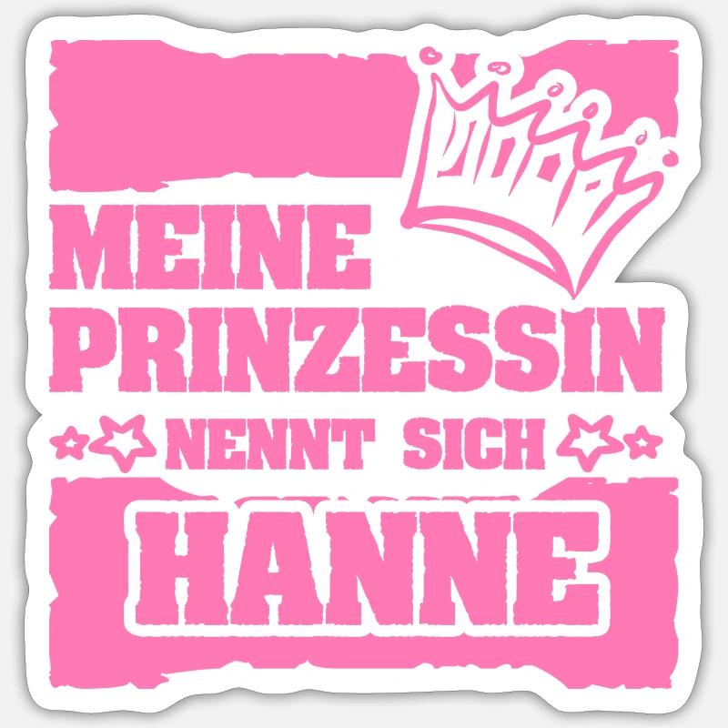 Mädchenname Hanne Sticker Größe S (10 x 10 cm)