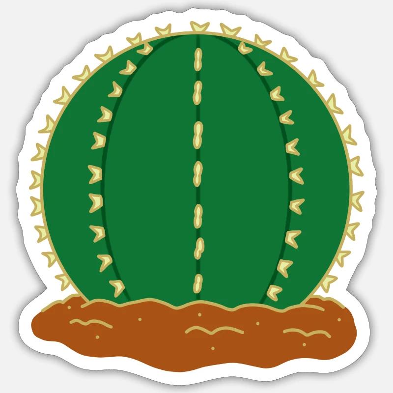 Cactus N°3 - Sticker taille S (10 x 10 cm) - blanc mat