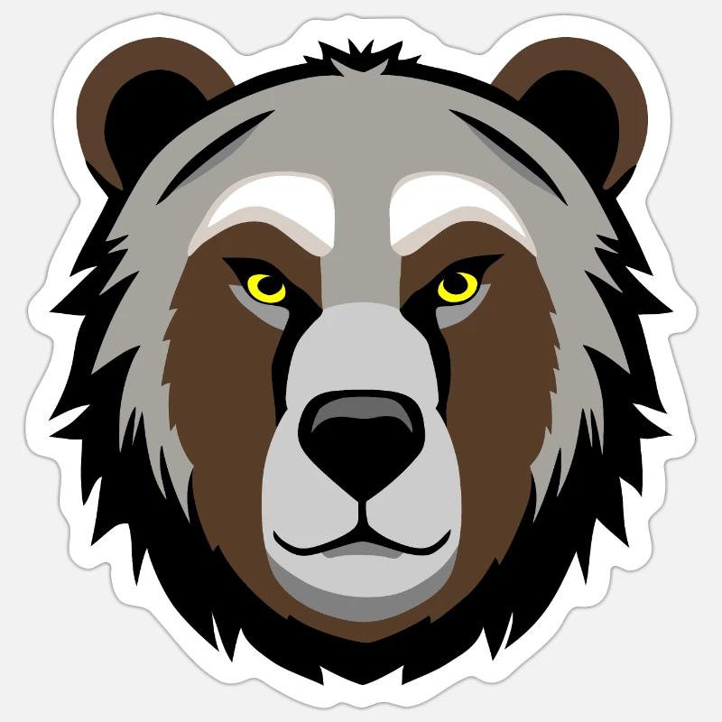 Bear - Sticker size S (10 x 10 cm) - white matte
