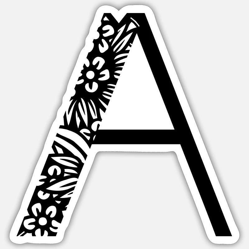 Buchstabe A Sticker Größe S (10 x 10 cm)