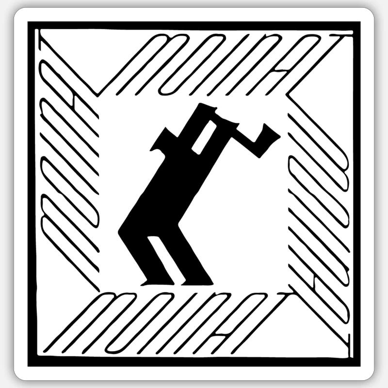 The axeman by Funknstein - Sticker size S (10 x 10 cm) - white matte