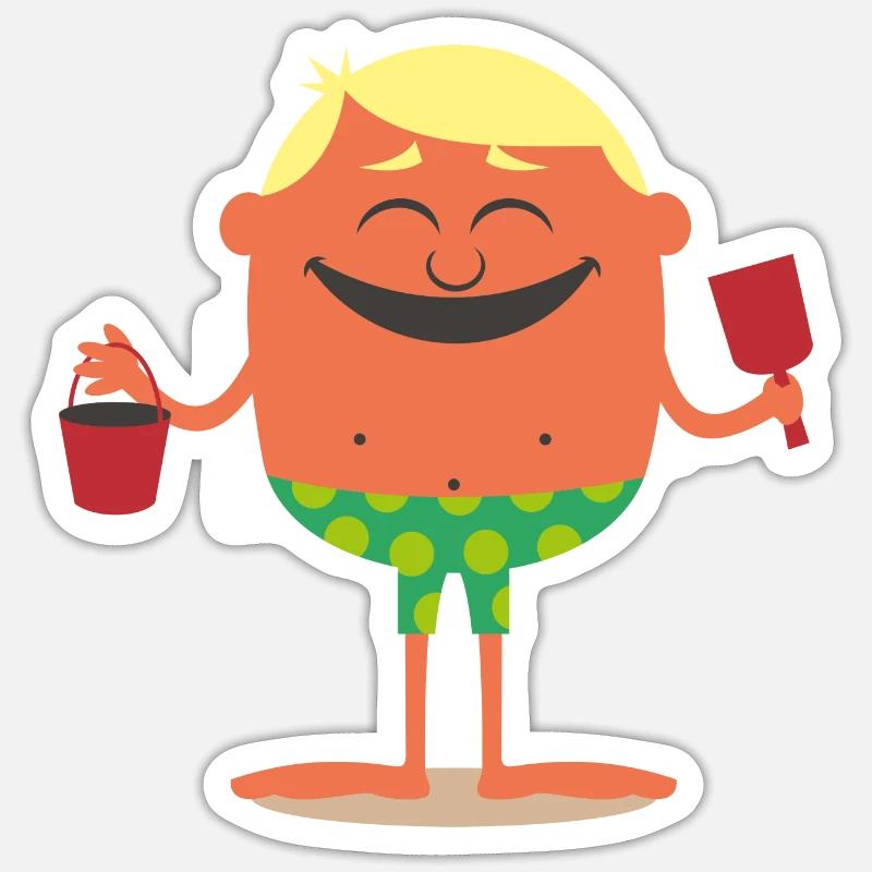 Sommer - Sticker Größe S (10 x 10 cm) - Mattweiß