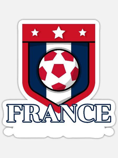Frauenweltmeisterschaft Frankreich - Sticker Größe S (10 x 10 cm) - Mattweiß