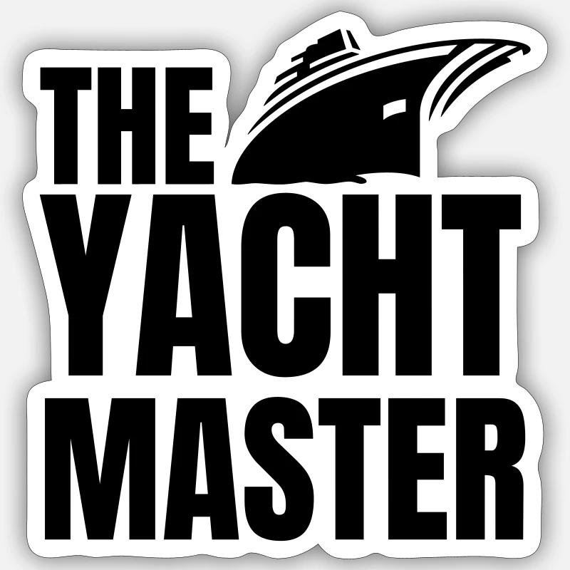 yachtmaster - Sticker size S (10 x 10 cm) - white matte