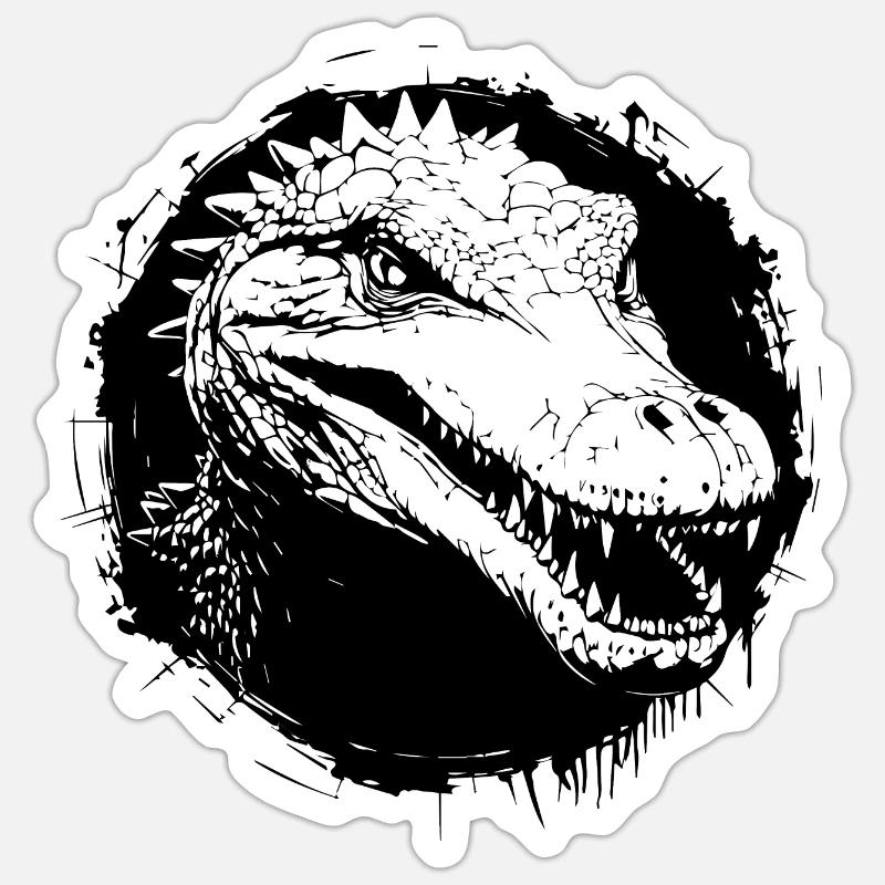 Alligator - Sticker size S (10 x 10 cm) - white matte